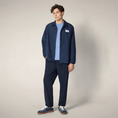 Navy Blue with Roma print