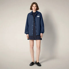 Navy Blue with Roma print