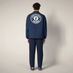 Navy Blue with Roma print