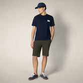 Navy Blue with Roma print